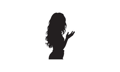 Wavy Hair Silhouette