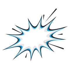 Abstract Comic background with blank speech bubble. Comic burst, bursting star, starburst speech bubbles. Vector illustration.