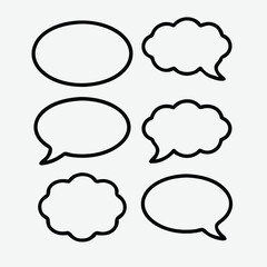 set of speech bubbles