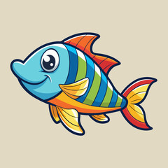 vector illustration of a fish