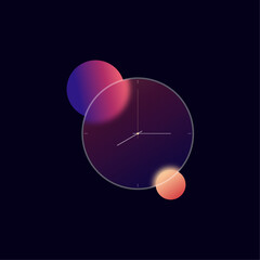 A glowing 3D heart sphere with reflection like an egg, symbolizing love and light in a round space design