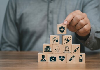 Healthcare System Structure Concept – Medical Services Pyramid.