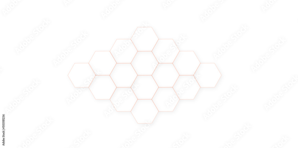 Aufkleber abstract white hexagonal background. luxury white pattern. futuristic abstract honeycomb technology 