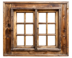 old window with wooden shutters isolated on white background. PNG Transparent file type with high definition quality And vibrant color grading Available.