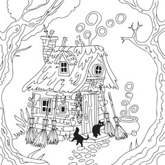 Obraz premium Spooky Halloween Coloring Pages for Adults