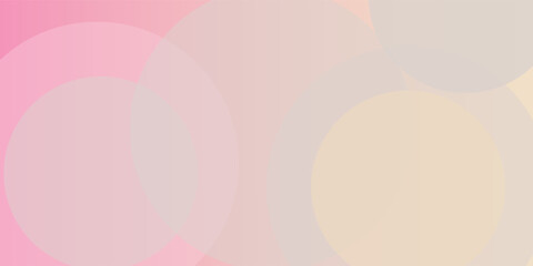 Minimalist banner background, pastel colorful, pink and yellow gradations. Circle effect style geometric, abstract background. Eps 10.