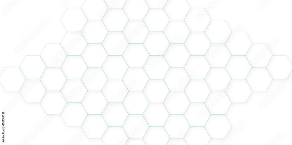 Poster abstract white hexagonal background. luxury white pattern. futuristic abstract honeycomb technology 