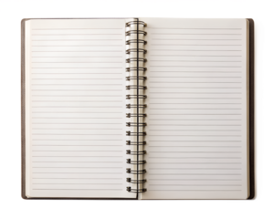 notebook  isolated on white background. PNG Transparent file type with high definition quality And vibrant color grading Available.