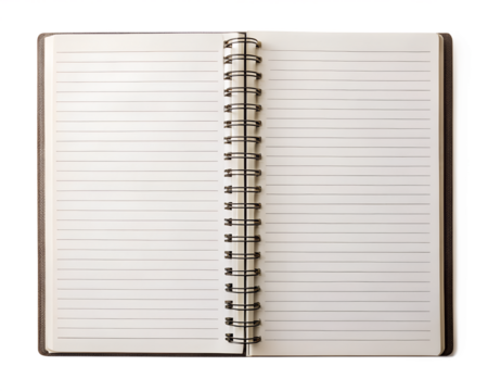 notebook  isolated on white background. PNG Transparent file type with high definition quality And vibrant color grading Available.