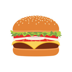 hamburger vector illustration on white background
