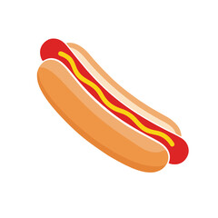 hot dog vector illustration on white background