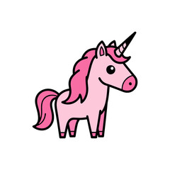 Icon unicorn vector illustration with white background