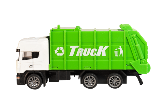 green dump truck toy isolated transparent png