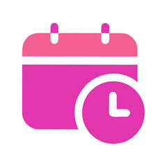 Fototapeta premium Time Block Schedule Icon – Organized Planning and Time Management Symbol