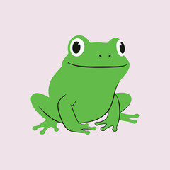 green frog vector illustration