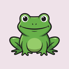 green frog vector illustration