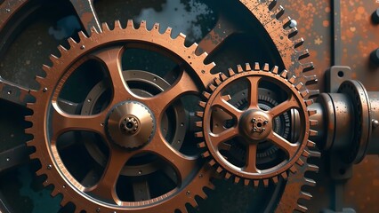old rusty gears