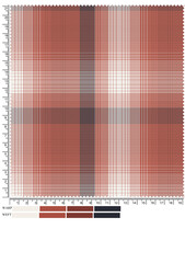 Red and White Plaid Fabric Texture Sample with Detailed Measurements