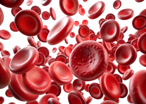 blood cells flowing through vein isolated on white background. PNG Transparent file type with high definition quality And vibrant color grading Available.
