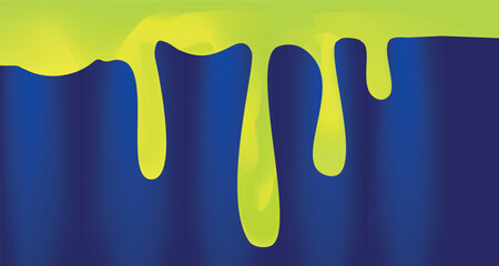 Paint dripping blue and yellow background