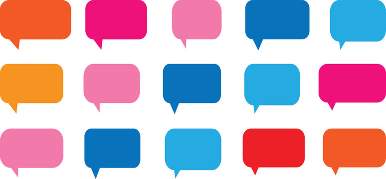 kalar Speech bubble collection. Speak bubble text, Set of speech bubble. Speech bubble comic sign. Speech bubbles on white background.  