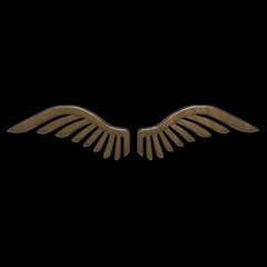 Wings Metal Logo