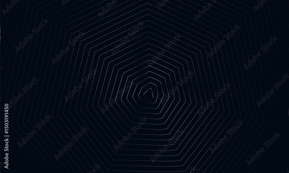 Poster abstract hexagonal pattern dark background,
