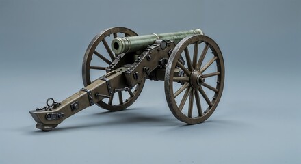 Fototapeta premium Miniature Cannon A Detailed Model of Historic Artillery