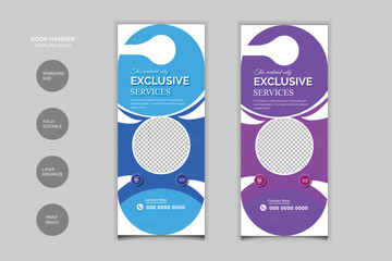 Digital Marketing Exclusive Door Hanger, Best Door Hanger, Modern Door Hanger Template