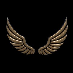 Wings Metal Logo