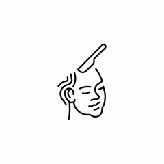 hair removal icon sign vector