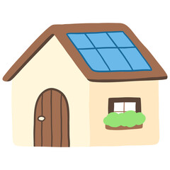 House with Solar Call Panel