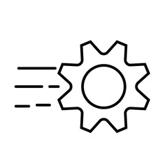 Settings, Gear Line Icon. Editable Stroke. Pixel Perfect.