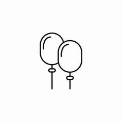 helium balloons icon sign vector