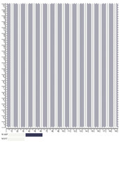 Fabric Sample with Blue and White Stripes and Ruler