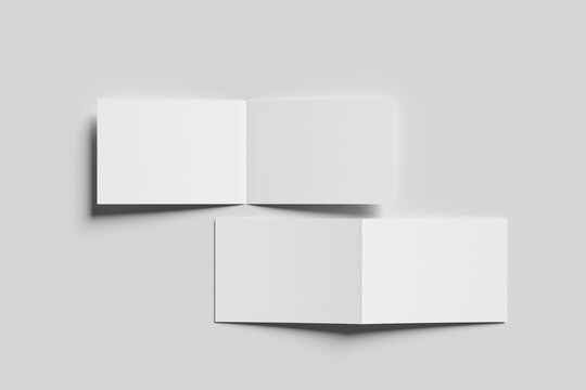 A4 Landscape Bifold Brochure Mockup