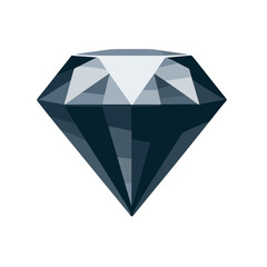 Diamond vector icon featuring intricate facets and polished design on transparent background for glam concept