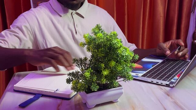 man shopping online using bank card concepts