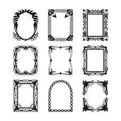 Collection of Ornamental Decorative Frames EPS Vector Art
