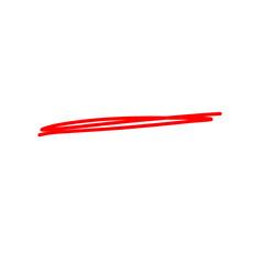 Red brush stroke underline
