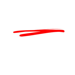 Red brush stroke underline