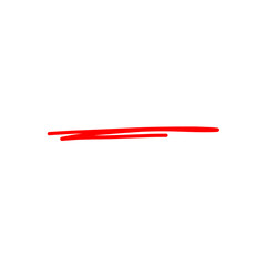 Red brush stroke underline