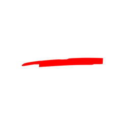 Red brush stroke underline