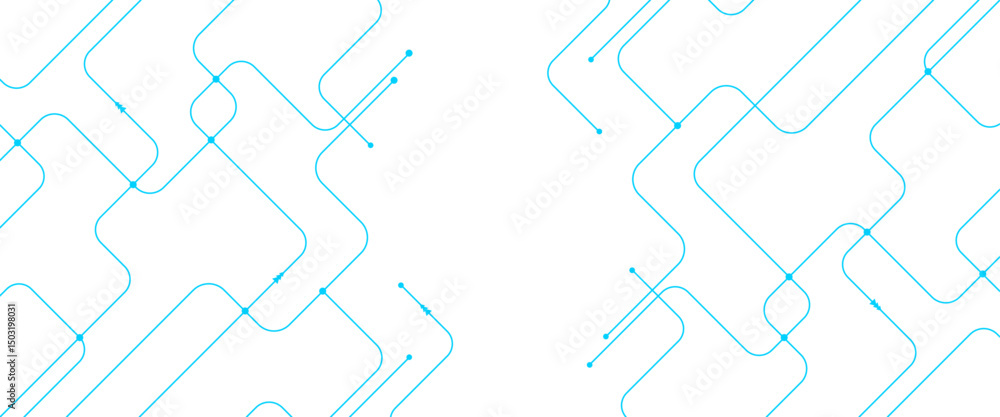 Poster vector modern digital technology element with geometric background