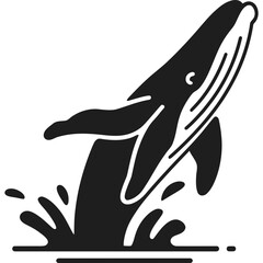 Whale Breaching Surface Icon