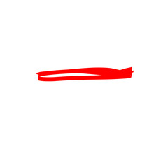 Red brush stroke underline