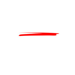 Red brush stroke underline