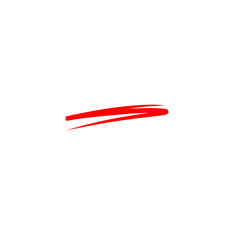 Red brush stroke underline