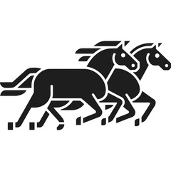 Running Horses Speed Icon