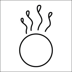 Abstract Circular Design with Emerging Lines Simple Vector Illustration